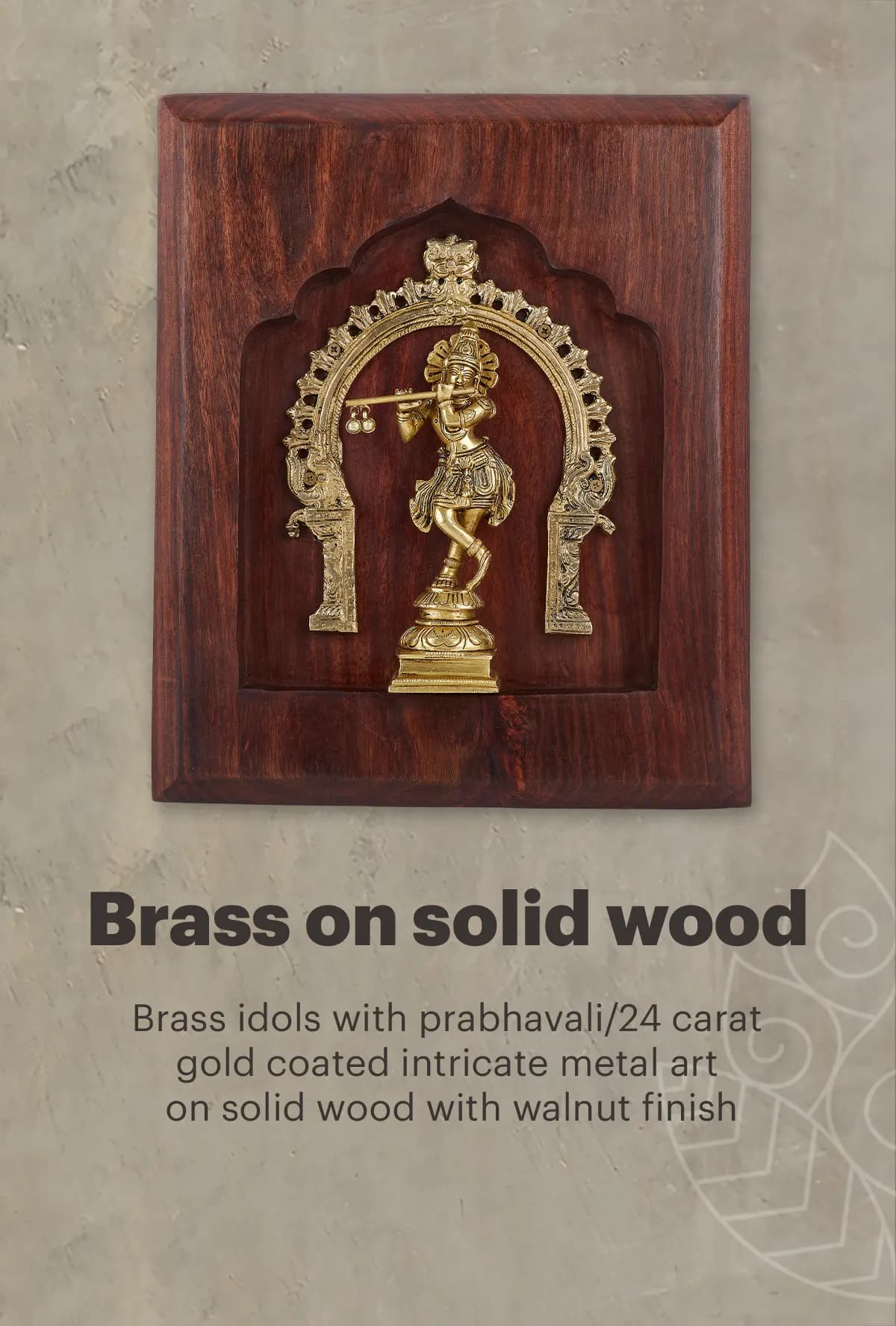 Brass on Solid Wood
