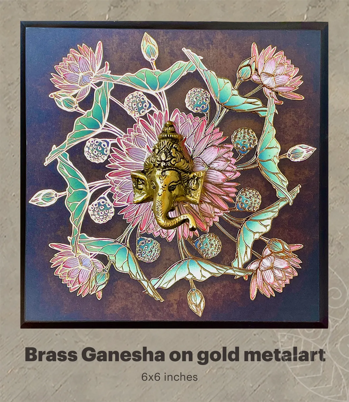 Ganesha on Lillies (6x6)